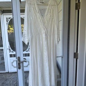 Soft Surroundings White “Tosca” Crochet Lace Maxi Dress XL